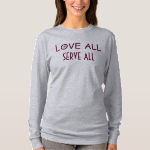 ヨガOMはすべてのサーブをすべての女性のTシャツ愛します Tシャツ