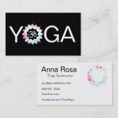 *～*ヨガOMオウム先生インストラクター曼荼羅ロータス 名刺 (正面/裏面)
