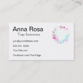 *～*ヨガOMオウム先生インストラクター曼荼羅ロータス 名刺 (裏面)