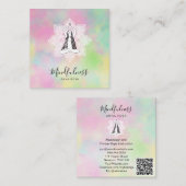 *~*ヨガQR瞑想マインドフルネスマンダラ女神 スクエア名刺 (正面/裏面)