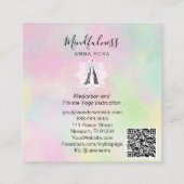 *~*ヨガQR瞑想マインドフルネスマンダラ女神 スクエア名刺 (裏面)