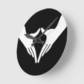 ヨガYoni Mudra ラウンド壁時計 (傾斜)
