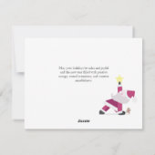 ヨギサンタヨガおもしろいプンクリスマスホリデーカード シーズンカード (裏面)