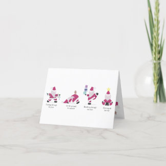 ヨギサンタヨガおもしろいプンクリスマスホリデーカード シーズンカード