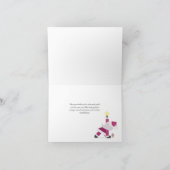 ヨギサンタヨガおもしろいプンクリスマスホリデーカード シーズンカード (内部)