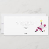 ヨギサンタヨガおもしろいプンクリスマスホリデーカード シーズンカード (裏面)