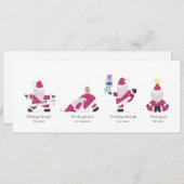 ヨギサンタヨガおもしろいプンクリスマスホリデーカード シーズンカード (正面/裏面)