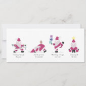 ヨギサンタヨガおもしろいプンクリスマスホリデーカード シーズンカード (正面)