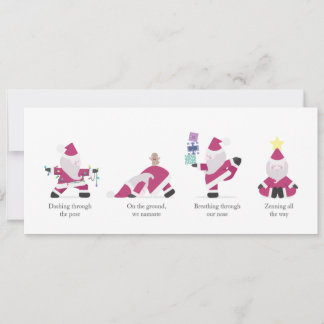 ヨギサンタヨガおもしろいプンクリスマスホリデーカード シーズンカード