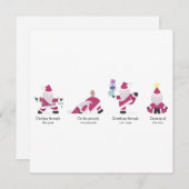 ヨギサンタヨガおもしろいプンクリスマスホリデーカード シーズンカード (正面/裏面)