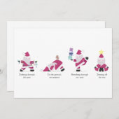 ヨギサンタヨガおもしろいプンクリスマスホリデーカード シーズンカード (正面/裏面)