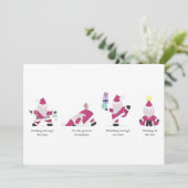 ヨギサンタヨガおもしろいプンクリスマスホリデーカード シーズンカード (スタンド正面)