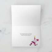 ヨギサンタヨガおもしろいプンクリスマスホリデーカード シーズンカード (内部)