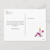 ヨギサンタヨガおもしろいプンクリスマスホリデーポストカ シーズンポストカード (裏面)