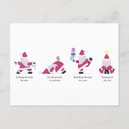 ヨギサンタヨガおもしろいプンクリスマスホリデー ポストカード