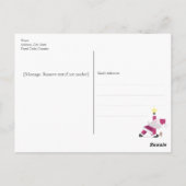 ヨギサンタヨガおもしろいプンクリスマスホリデー ポストカード (裏面)