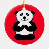 ヨギパンダ – ユニーククリスマスオーナメント セラミックオーナメント (裏面)