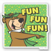 ヨギベアおもしろいおもしろいおもしろい シール (正面)