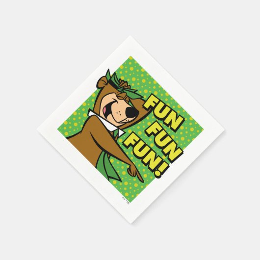 ヨギベアおもしろいおもしろいおもしろい スタンダードカクテルナプキン (角)