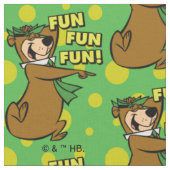 ヨギベアおもしろいおもしろいおもしろい ファブリック (クローズアップ)