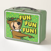 ヨギベアおもしろいおもしろいおもしろい メタルランチボックス (正面)