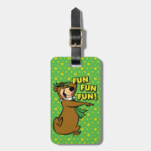 ヨギベアおもしろいおもしろいおもしろい ラゲッジタグ (正面縦)