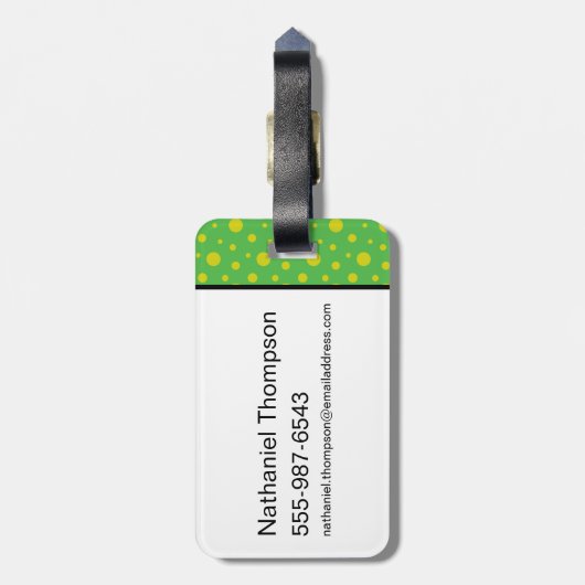 ヨギベアおもしろいおもしろいおもしろい ラゲッジタグ (裏面縦)