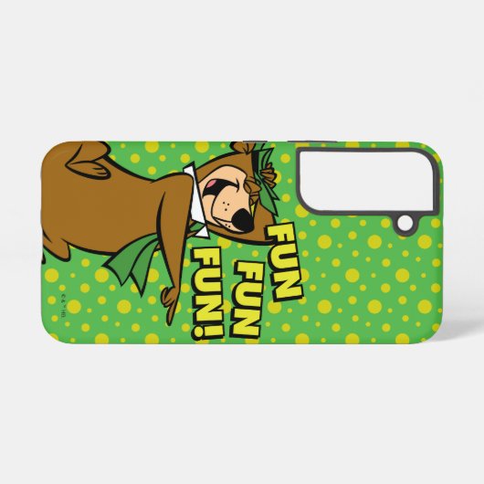 ヨギベアおもしろいおもしろいおもしろい SAMSUNG GALAXYケース (裏面横)