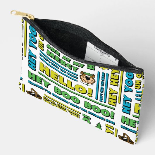 ヨギベアのピクニック引用文&おもしろいフレーズのパターン アクセサリーポーチ (見開き)