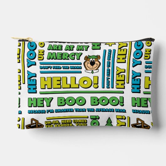 ヨギベアのピクニック引用文&おもしろいフレーズのパターン アクセサリーポーチ (正面)