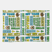 ヨギベアのピクニック引用文&おもしろいフレーズのパターン キッチンタオル (横)