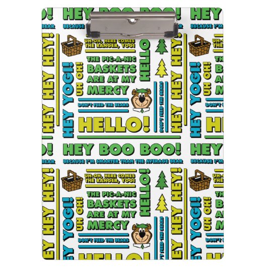 ヨギベアのピクニック引用文&おもしろいフレーズのパターン クリップボード (正面)