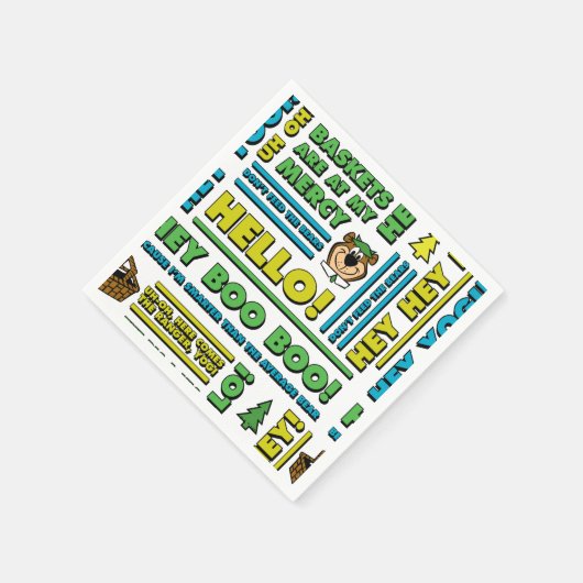 ヨギベアのピクニック引用文&おもしろいフレーズのパターン スタンダードカクテルナプキン (角)