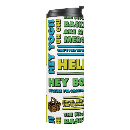 ヨギベアのピクニック引用文&おもしろいフレーズのパターン タンブラー (回転左)