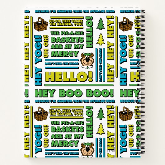 ヨギベアのピクニック引用文&おもしろいフレーズのパターン ノートブック (裏面)