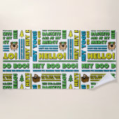 ヨギベアのピクニック引用文&おもしろいフレーズのパターン ビーチタオル (正面)