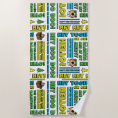 ヨギベアのピクニック引用文&おもしろいフレーズのパターン ビーチタオル (正面)