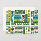 ヨギベアのピクニック引用文&おもしろいフレーズのパターン ポストカード (正面/裏面)