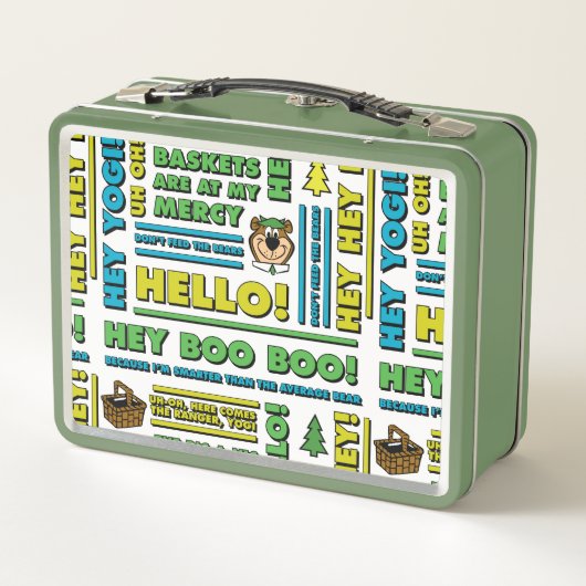ヨギベアのピクニック引用文&おもしろいフレーズのパターン メタルランチボックス (裏面)
