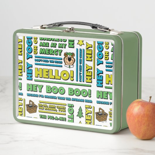 ヨギベアのピクニック引用文&おもしろいフレーズのパターン メタルランチボックス (インサイチュ)