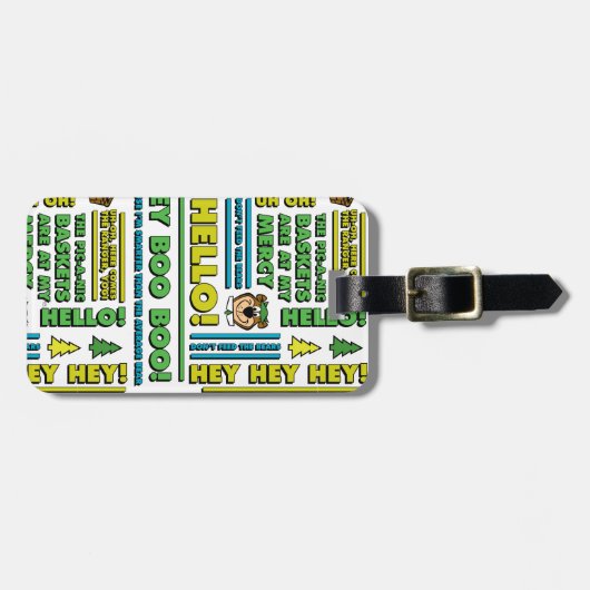 ヨギベアのピクニック引用文&おもしろいフレーズのパターン ラゲッジタグ (正面横)