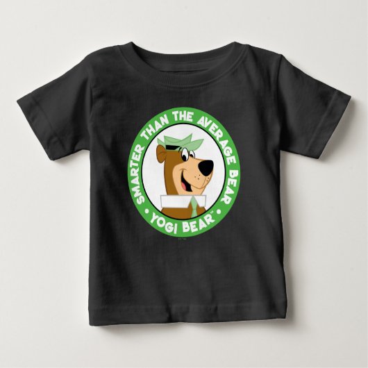 ヨギベアの笑顔のポートレート ベビーTシャツ (正面)