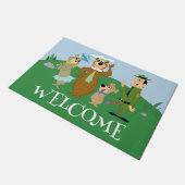 ヨギベアアンドフレンズクラシックポーズ ドアマット (アングル)