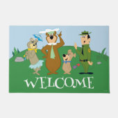 ヨギベアアンドフレンズクラシックポーズ ドアマット (正面)