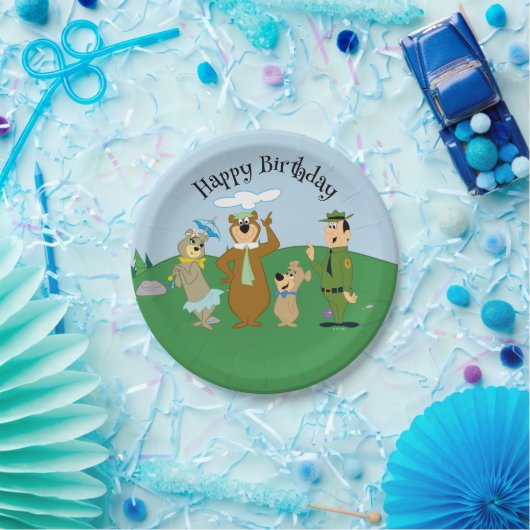 ヨギベアアンドフレンズクラシックポーズ ペーパープレート (パーティー)