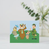 ヨギベアアンドフレンズクラシックポーズ ポストカード (スタンド正面)