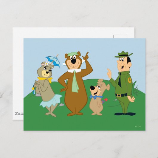 ヨギベアアンドフレンズクラシックポーズ ポストカード (正面/裏面)