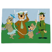 ヨギベアアンドフレンズクラシックポーズ ラージペーパーバッグ (正面)