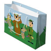 ヨギベアアンドフレンズクラシックポーズ ラージペーパーバッグ (正面アングル)