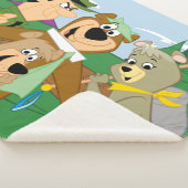 ヨギベアアンドフレンズフレームフォレスト写真 シェルパブランケット (3/4)